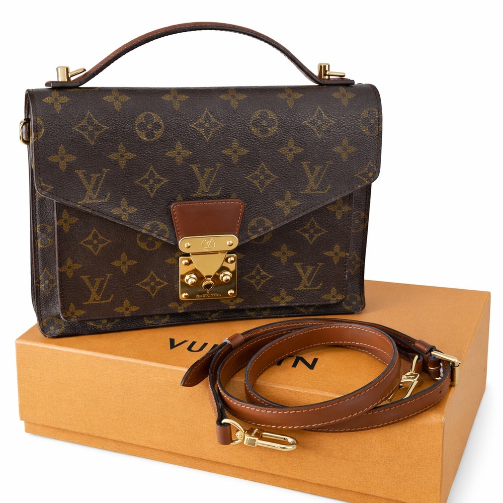 Sold‼️Louis Vuitton Monceau
with Leather Strap